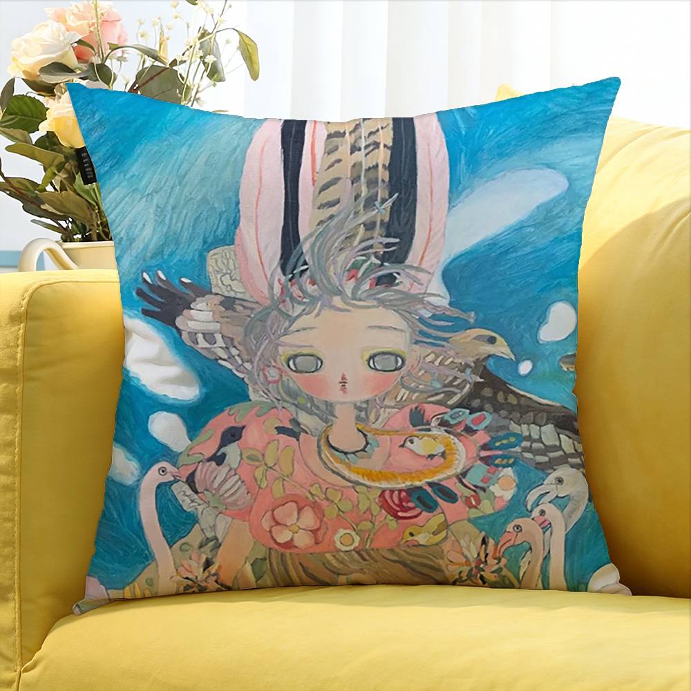 AAya TTakano Art World Various Sizes Square Pillow Case For Car Home Bedchamber Decor