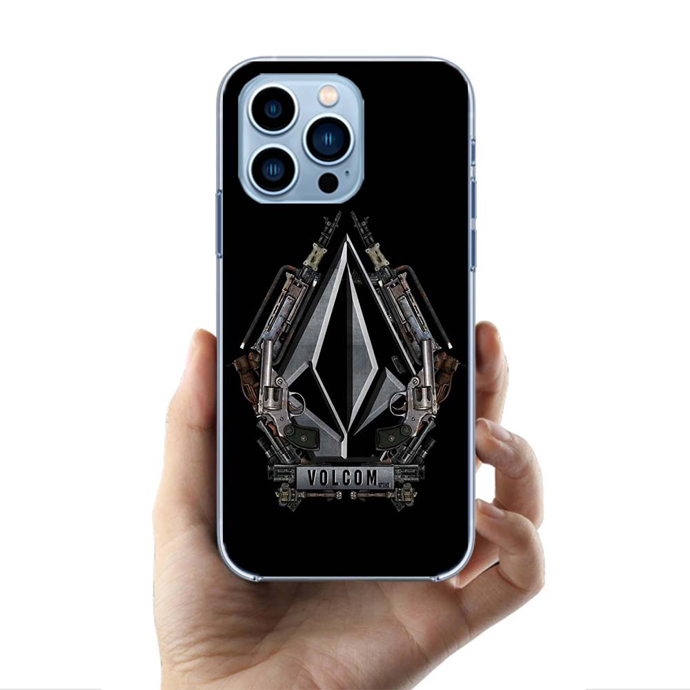 Volcom Logo Phone Case For iPhone 16 15 17 Pro Max 17Air 16E 14 Plus 13 12 Mini 11 Pro X XS XR Apple Clear Cover TPU Cute