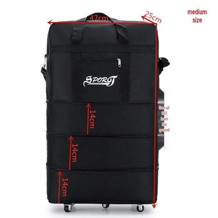 Oxford Aviation Travel Suitcase with Wheels - Large Capacity National Style Duffle Bag.