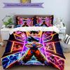 Dragon Ball Z Custom Name Text Print 1Pc Bedding Set Duvet Cover With Two Pillowcases Soft Bed Linen For Household Bedroom
