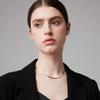 [Stjarna] Gold Snake Chain S925 Silver Necklace, 3mm Wide, 45cm, Women's Chain, Flat, Wide, Weight 7g 04G