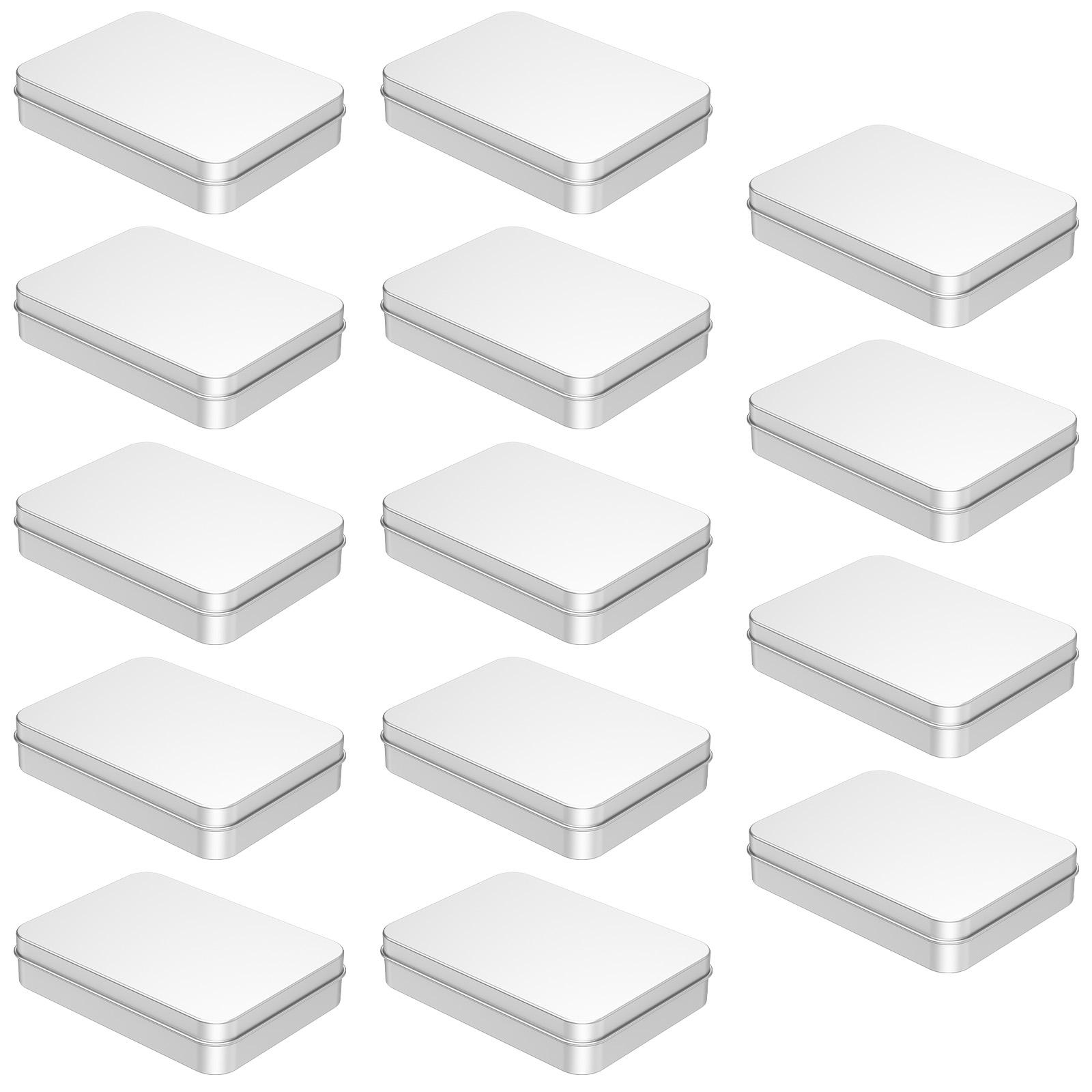 14 шт. Металлические Контейнеры Пустые Металлические Коробки с Крышками Прямоугольные Металлические Пустые Банки Портативные Маленькие Металлические Контейнеры Многофункциональные
