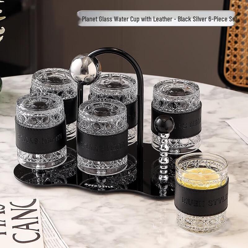XIDERUN 6-Piece Glass Water Cup Set