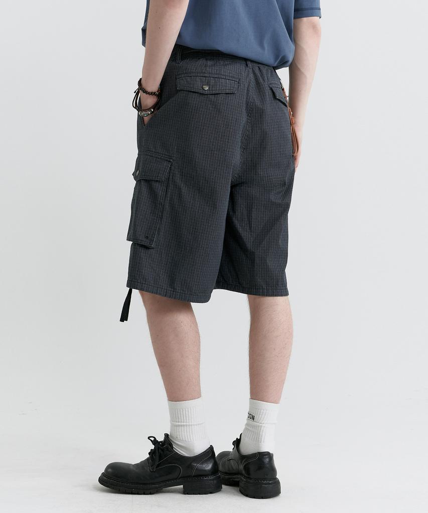 MAGOODGAN Bernard 4917 Big Pocket Cargo Dark Grey Bermuda Shorts