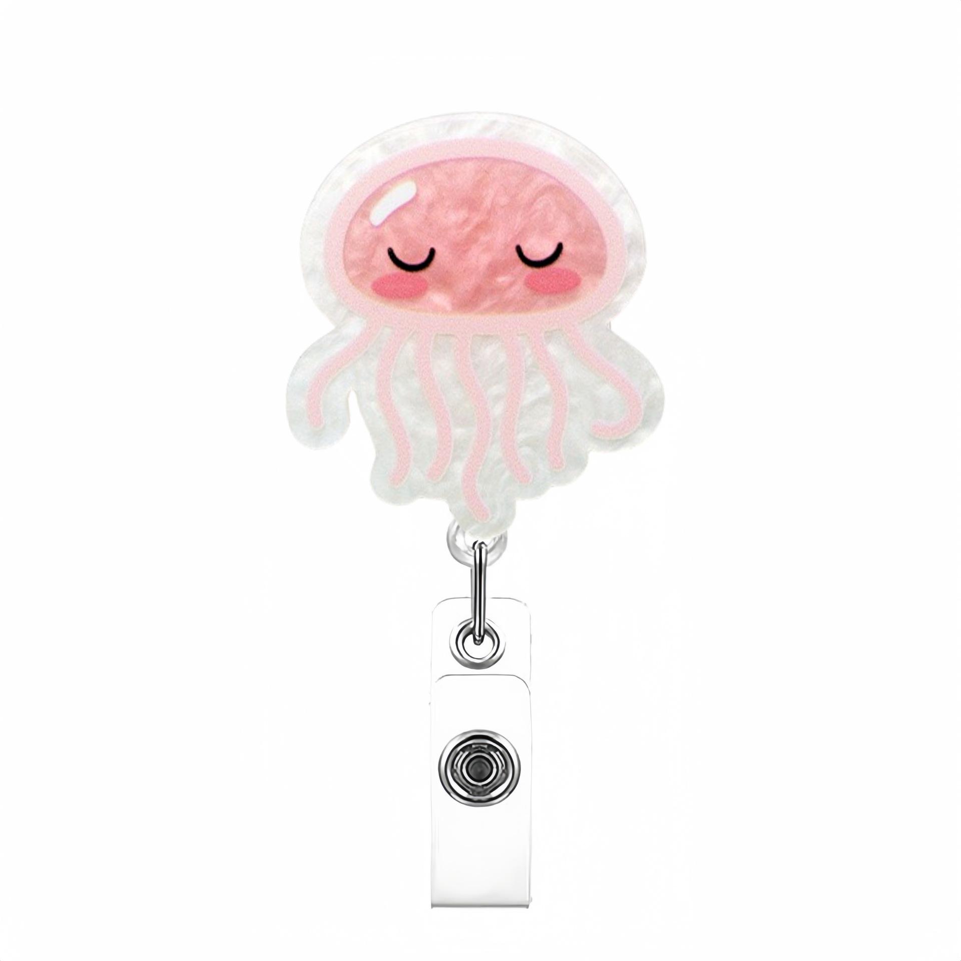 

Marine Animals Retractable Nurse Chest Badge Reel Clip Holder Students Doctor Work Id Card Holder Keychain Gifts Accessories