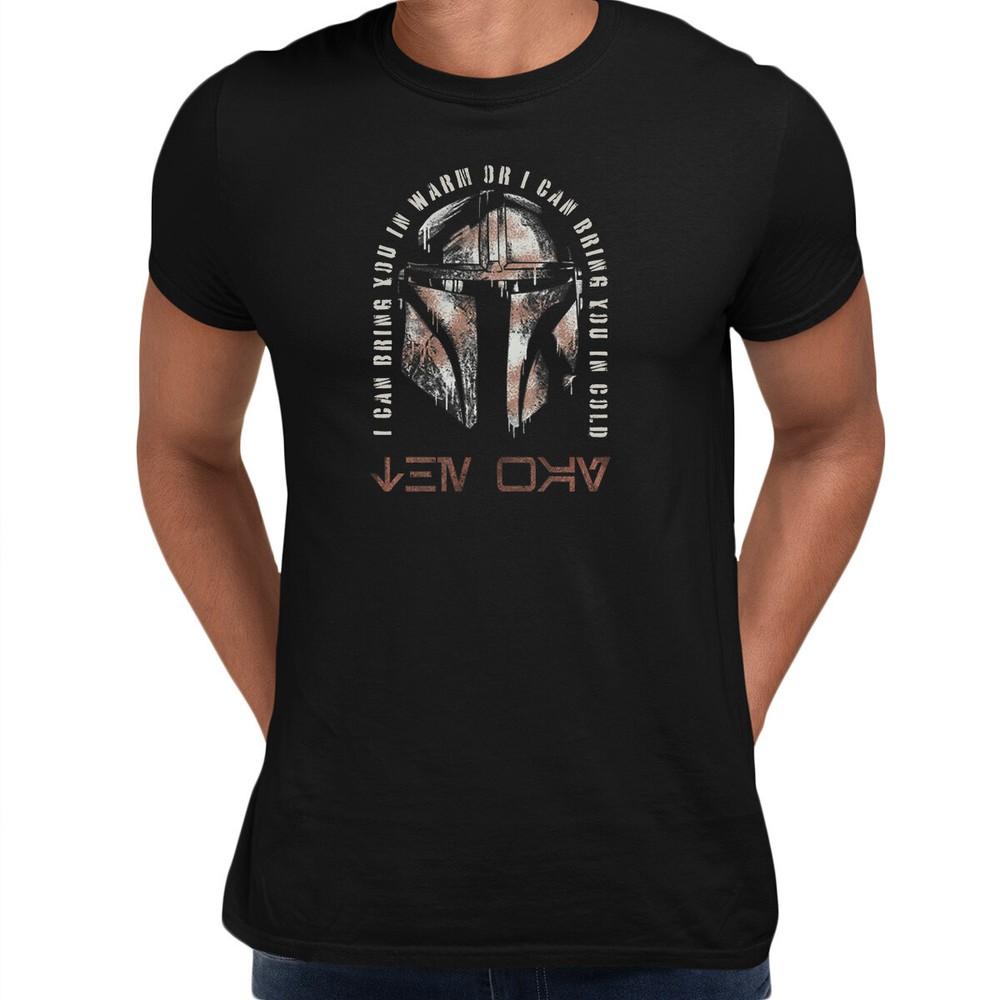 Mando Season 3 Tshirt Star Helmet Baby Yoda Fans Tee L
