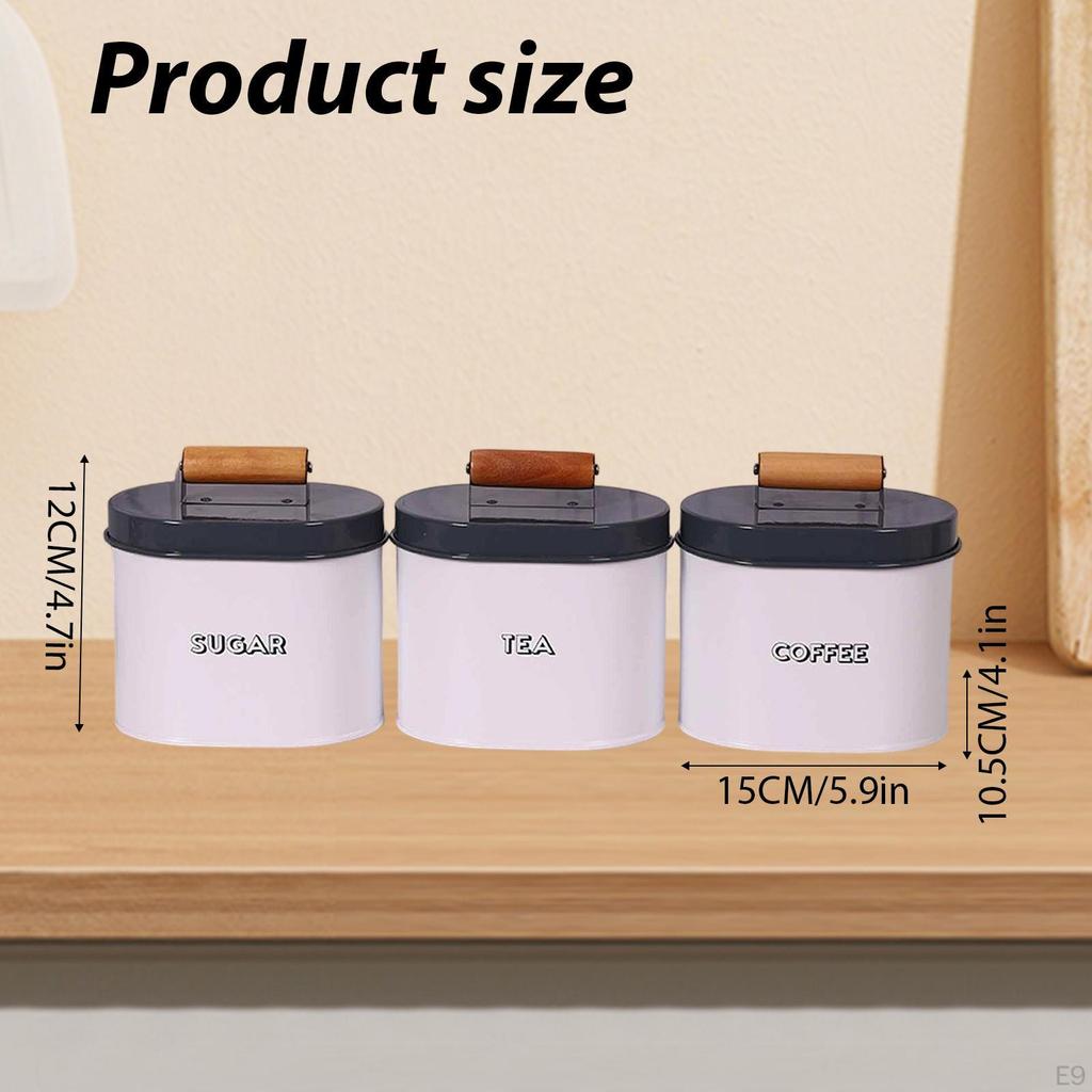 3 Stück Lebensmittelaufbewahrungsbehälter Eisenbehälter Schrankflaschen Organizer Küchenkanister für Zuhause
