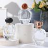 Elegant Transparent Glass Perfume Bottle with Round-Edge Polygon Design and Thick Base