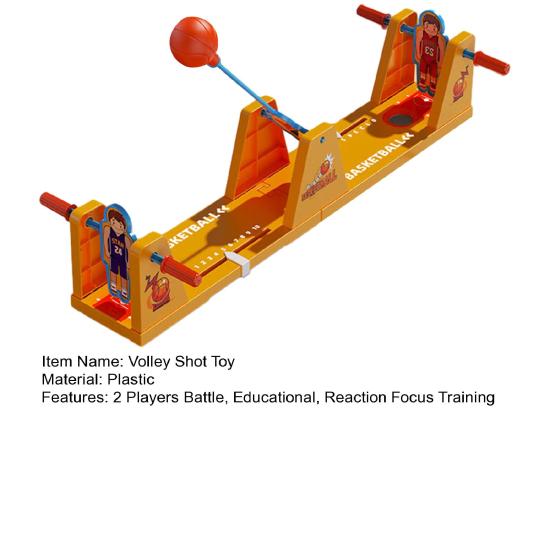 2 Players Volley Shot Toy Hand-eye Coordination Reaction Focus Training Football Basketball Shot Board Game Kids Interactive Desk Toy