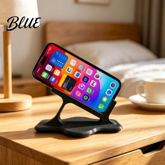 Stable Phone Stand Lazy Stand Ergonomic Curved Holder for Side Lying Bed Artistic Sofa Hands-Free Cradle Watching Video Portable Desk Accessory For