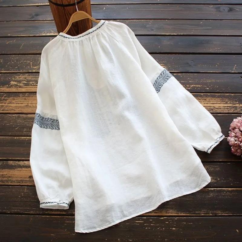 Pullovers Tops Women Blouse Oversized Loose Round Neck Long Sleeve Shirt Pullover Tops
