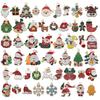 50-Piece Christmas Alloy Enamel Charms Set: Mixed Style DIY Pendants and Dangle Charms.