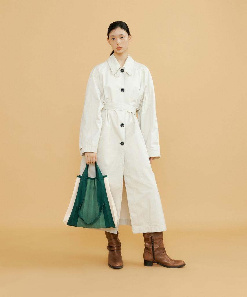 Pleatsmama Two-Way Shopper Bag Deep Green