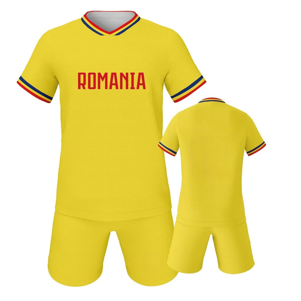 Rumänien Fußballtrikot Set Fußballuniform Jugend Trainingsjerseys Trainingsanzug