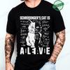 Men's Summer Casual Shirt Funny Cat Escape Plan Science Design T-Shirt Men's Physics Science Nerd Geek Short Sleeve T-Shirt Tops