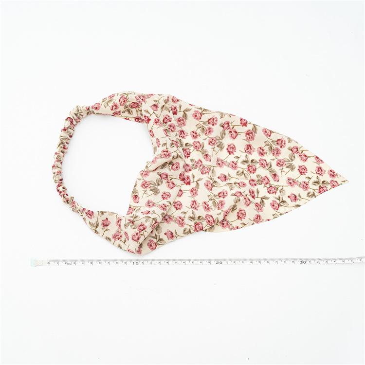 New Floral-patterned Square Scarf Elastic Hair Band Head Wrap Triangular Scarf Hair Accessory