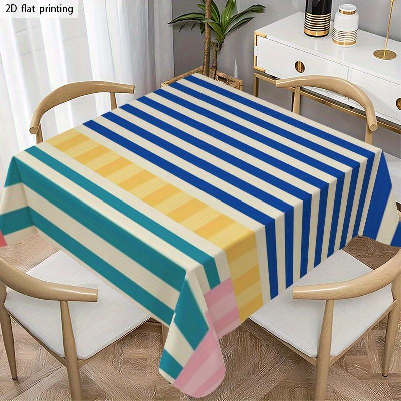 1pc Soft, Fashionable and Beautiful 2D Flat Tablecloth, Machine Washable and Easy To Cleanzyc