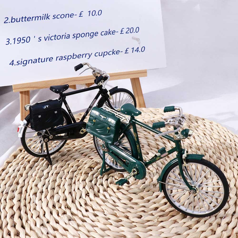 Ornament Diecast Alloy Cycling Figurine Vintage Bicycle Model Retro Bicycle Model Simulation Bicycle Retro Bicycle