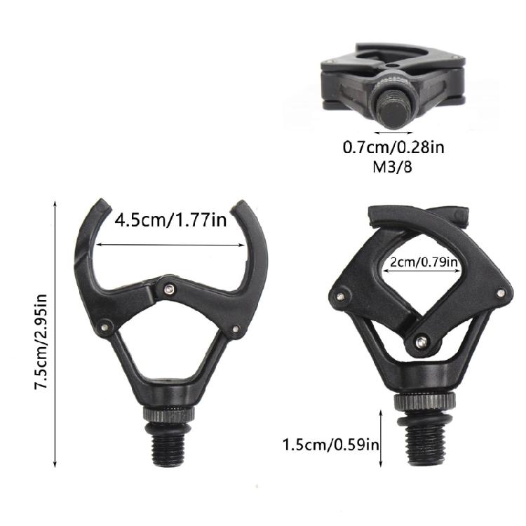 Portable Gripper Rest Holder Fishing Accessory Rod Gripper Rest Head 0.28in Thread Holder Head Universal Rod Holder