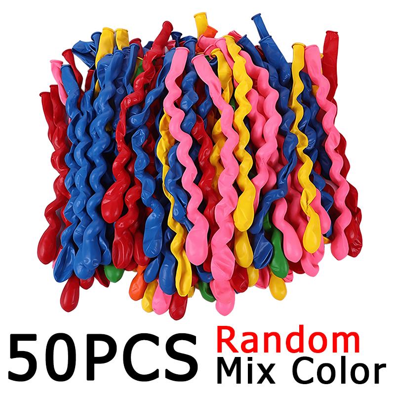 25/50PCS Colorful Spiral Latex Balloon DIY Festicval Atmosphere Creating Props Decorative Twisted Long Balloons Party Favors ZYF