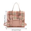 Plaid College Style Backpack Handbag Teens School Bag Cute Women Crossbody Bag  Students