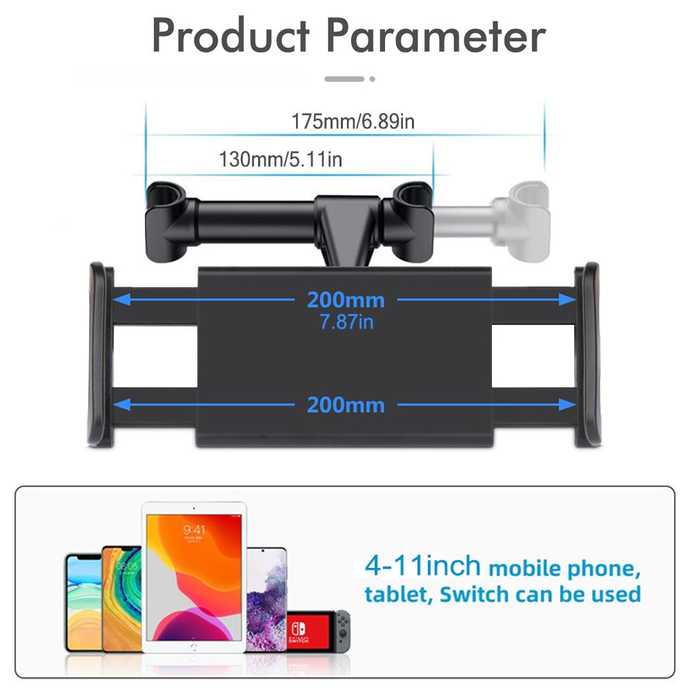 Universal Car Back Seat Headrest Mount Holder For iPad Air 4-11 Inch 360 Rotation Mini Tablet PC Auto Car Phone Holder Stand
