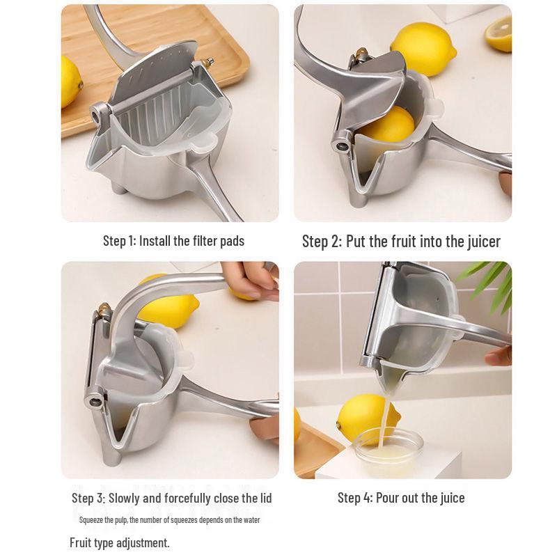 Compact Manual Juicer for Oranges, Pomegranates, and Lemons
