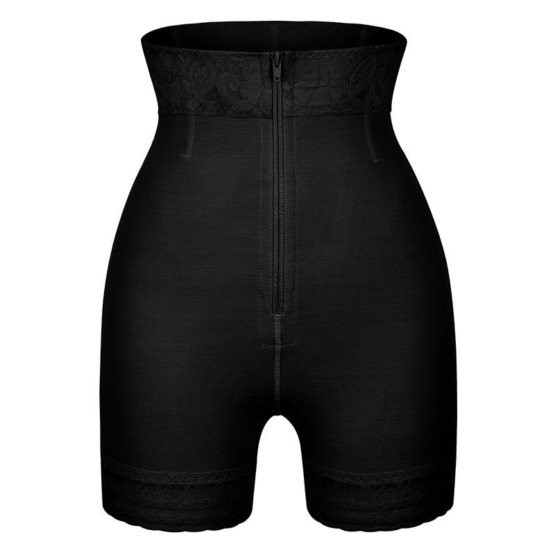 European & American High-Waisted Tummy Control Lace Pants with Zipper & Hook – Butt-Lifting & Hip-Shaping Shapewear. Extra Small