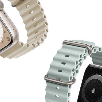 Ocean Strap for Apple Watch Band 38mm 42mm 40mm 44mm 41mm 45mm Ultra 49mm Smart Watch Silicone Bracelet iWatch Ultra Series 7 6 5 4 3 2 1 Se 8