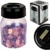 Piggy Bank - OUT OF THE BLUE - Automatic Counter - Transparent Jar - 17 X 11 Cm - Black