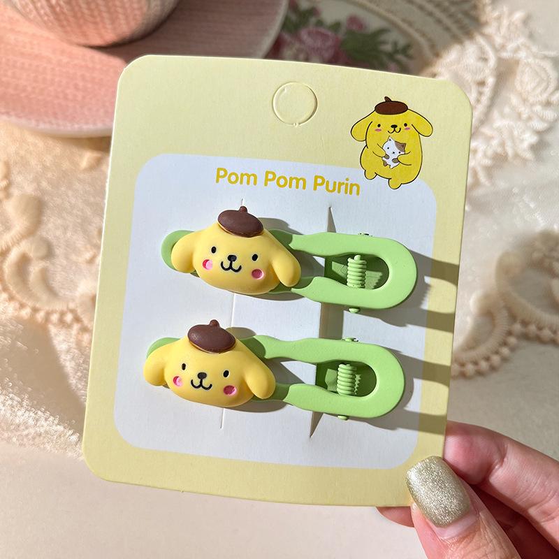 Sweet Cartoon Sanrio Heart Hair Clips - Super Cute & Versatile Hairpins for Baby and Girl's Bangs