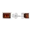 Silver Earrings with Natural Garnet 2.444ct (2204305)