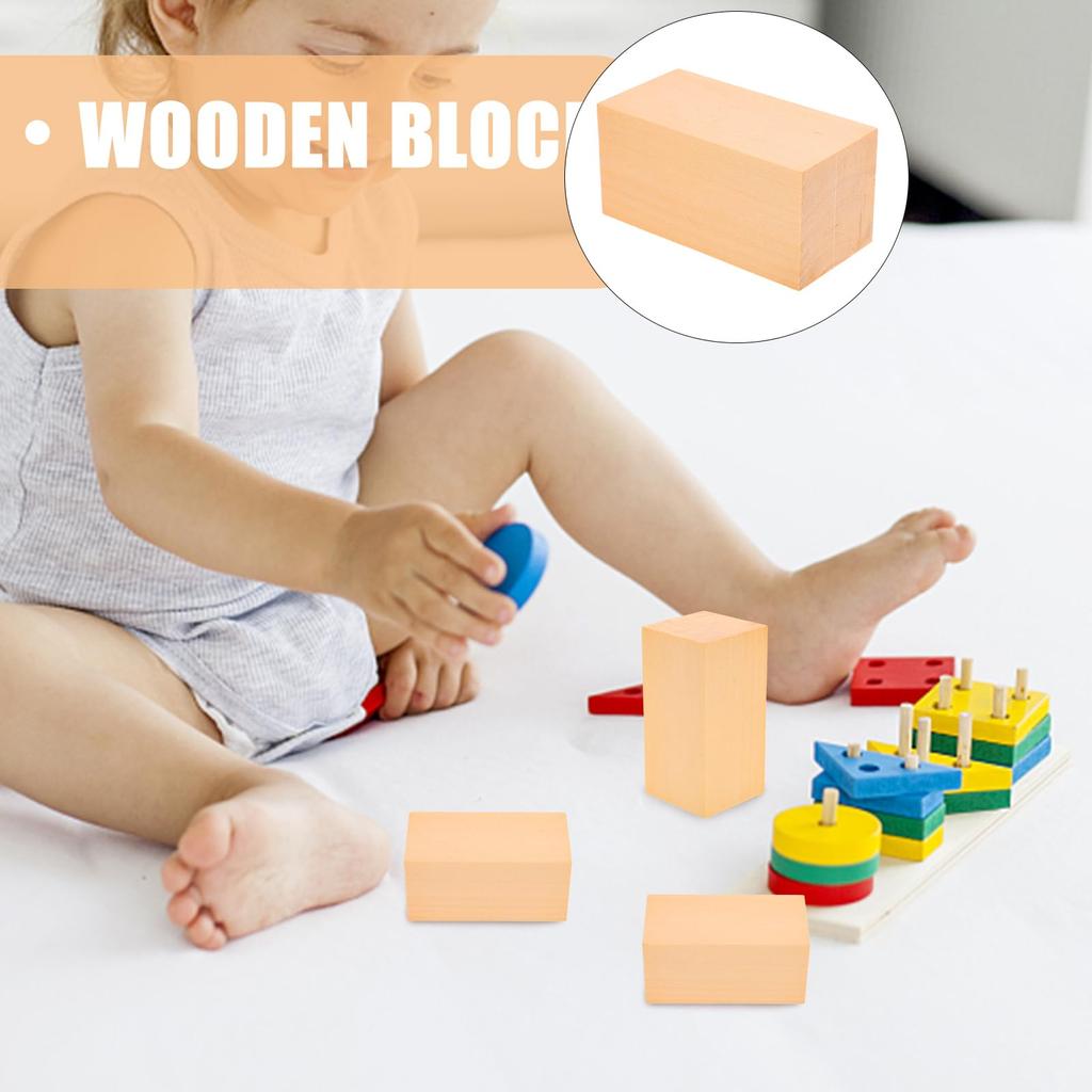 Artibetter Carving Wood Basswood Carving Wood Carving Square Timber Wood Carving Block Set of 3 Wood Premium Wood Crafts Carving Woodworking Printing