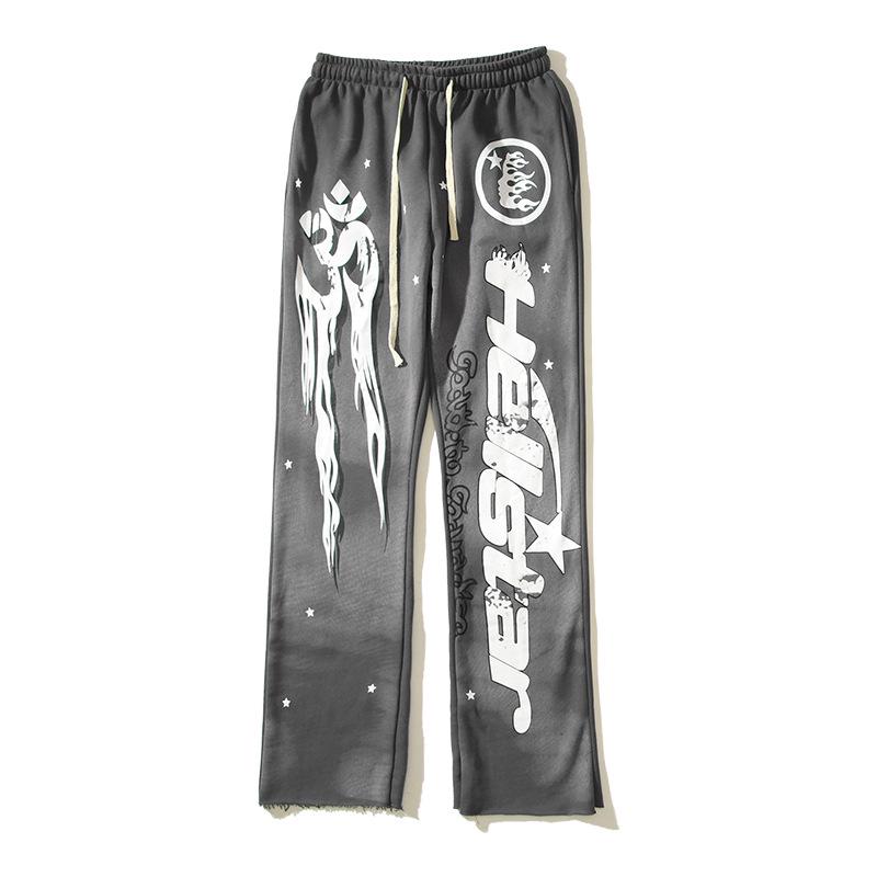 

Спортивные брюки Cross-Border 23S Retro Mud Print Sweatpants – модные европейские и американские брюки-халат High Street Terry Medium