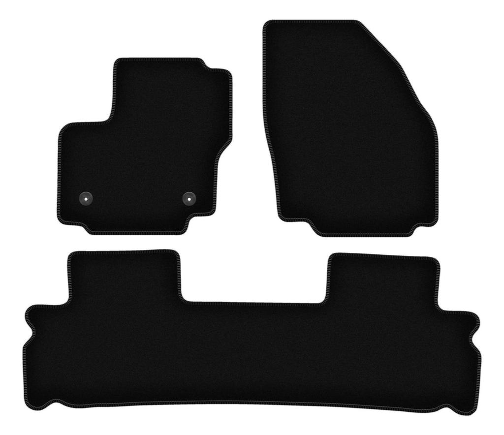 BASIC schwarze Velours-Fußmatten für: Ford S-MAX MK1 Minivan (2012-2015)