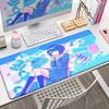 XXL Anime Mädchen HD Schreibtischmatte PJSK Project Sekai Colorful Stage Nightcord Gummi-Mauspad Großes Gaming Rutschfestes Tastatur Schutzmatte