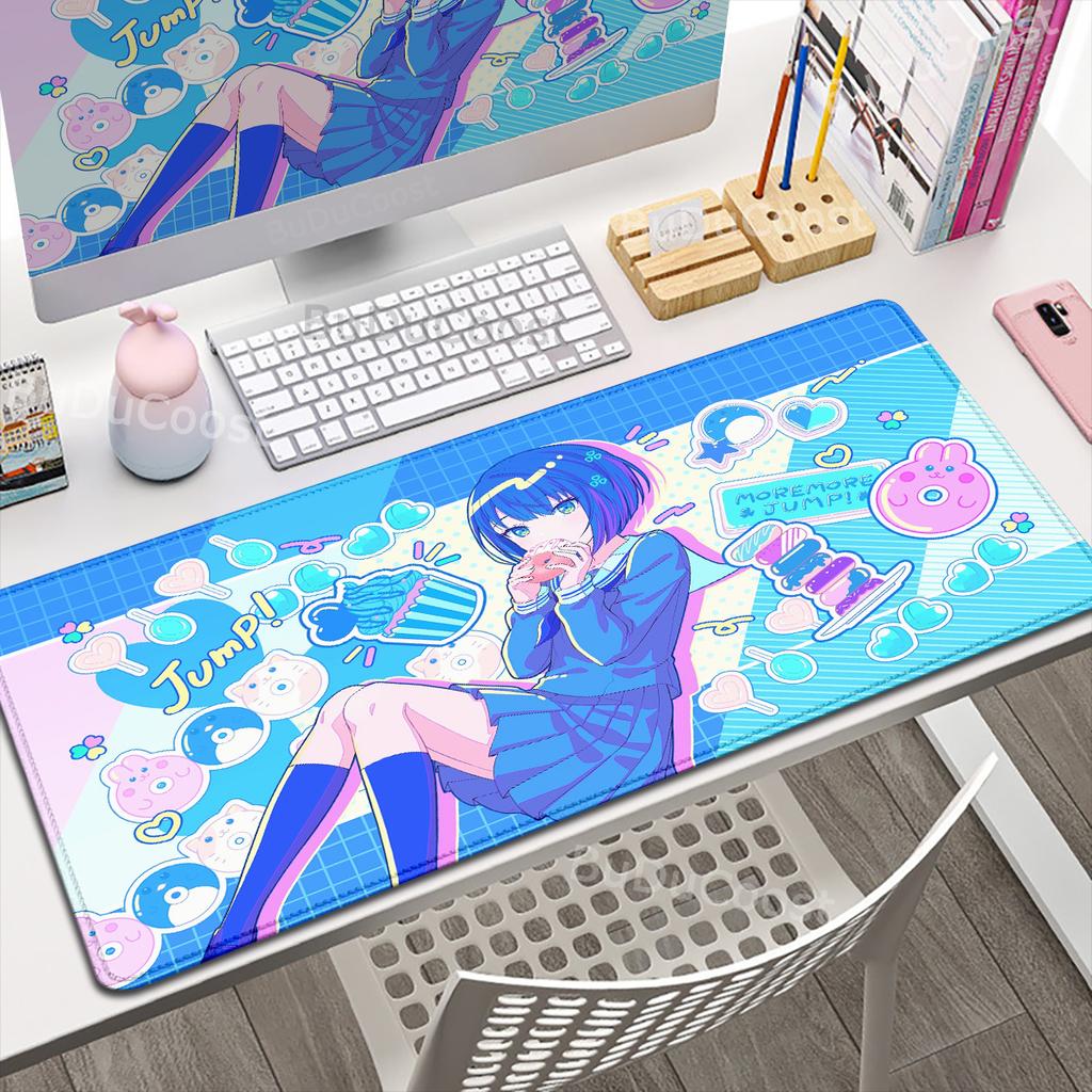 XXL Anime Mädchen HD Schreibtischmatte PJSK Project Sekai Colorful Stage Nightcord Gummi-Mauspad Großes Gaming Rutschfestes Tastatur Schutzmatte