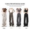 Women's 2025 Quick-Dry Rivet Work Pants: Spring/Summer, Narrow Straight-Leg, Casual, Wide-Leg