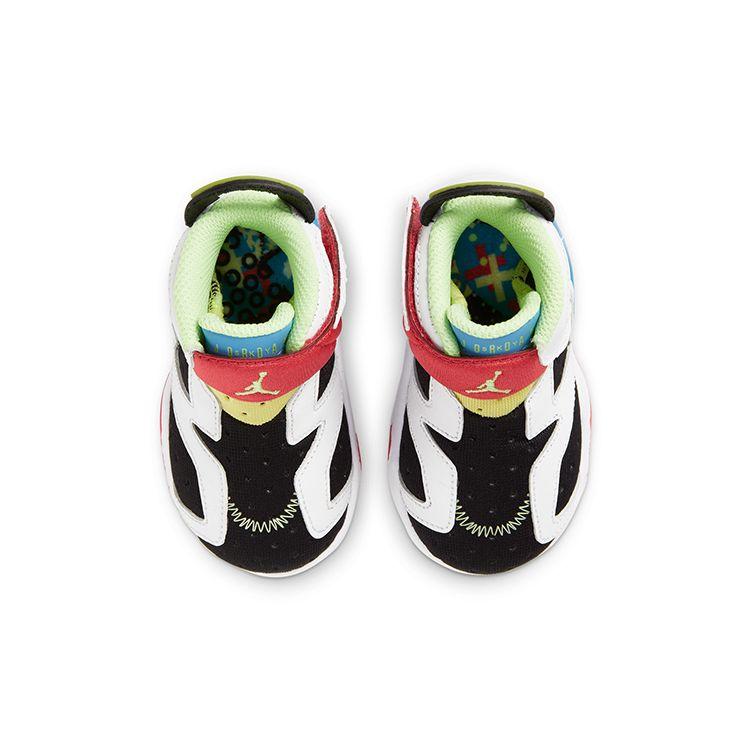 Air Jordan 6 Retro Little Flex TD Multi Hvit Baby Sneakers Ghost-grønn Svart Coast CT4417-103