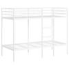 VidaXL Lit superposé sans matelas blanc 90x190 cm acier, cadre de lit, sommier, meuble de chambre, lit mezzanine, cadre de 42000328