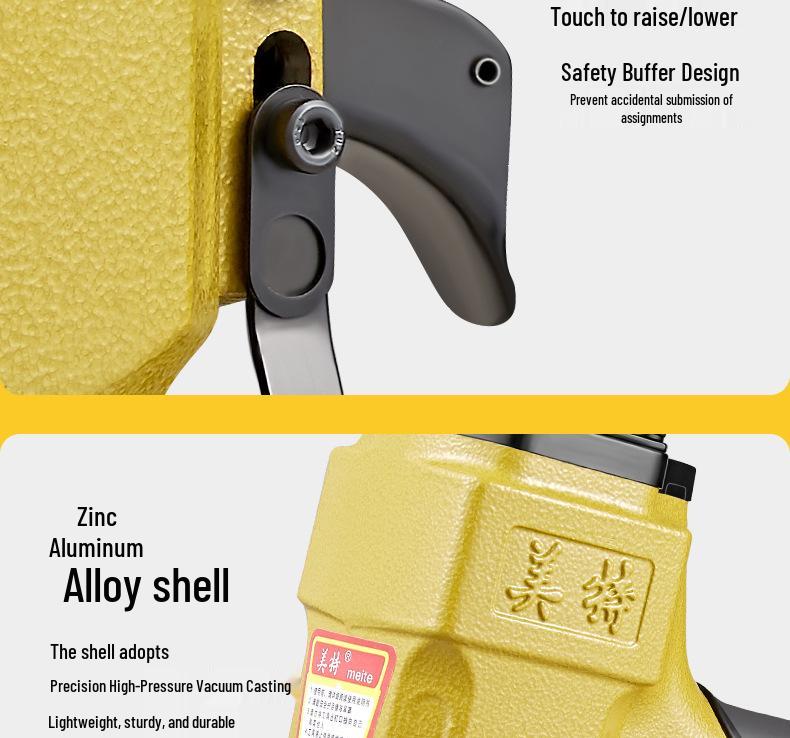Meite 425K Pneumatic Brad Nailer U-Nailer Stapler 440KB: Versatile Sheet Metal & Woodworking Air Nail Gun Tool