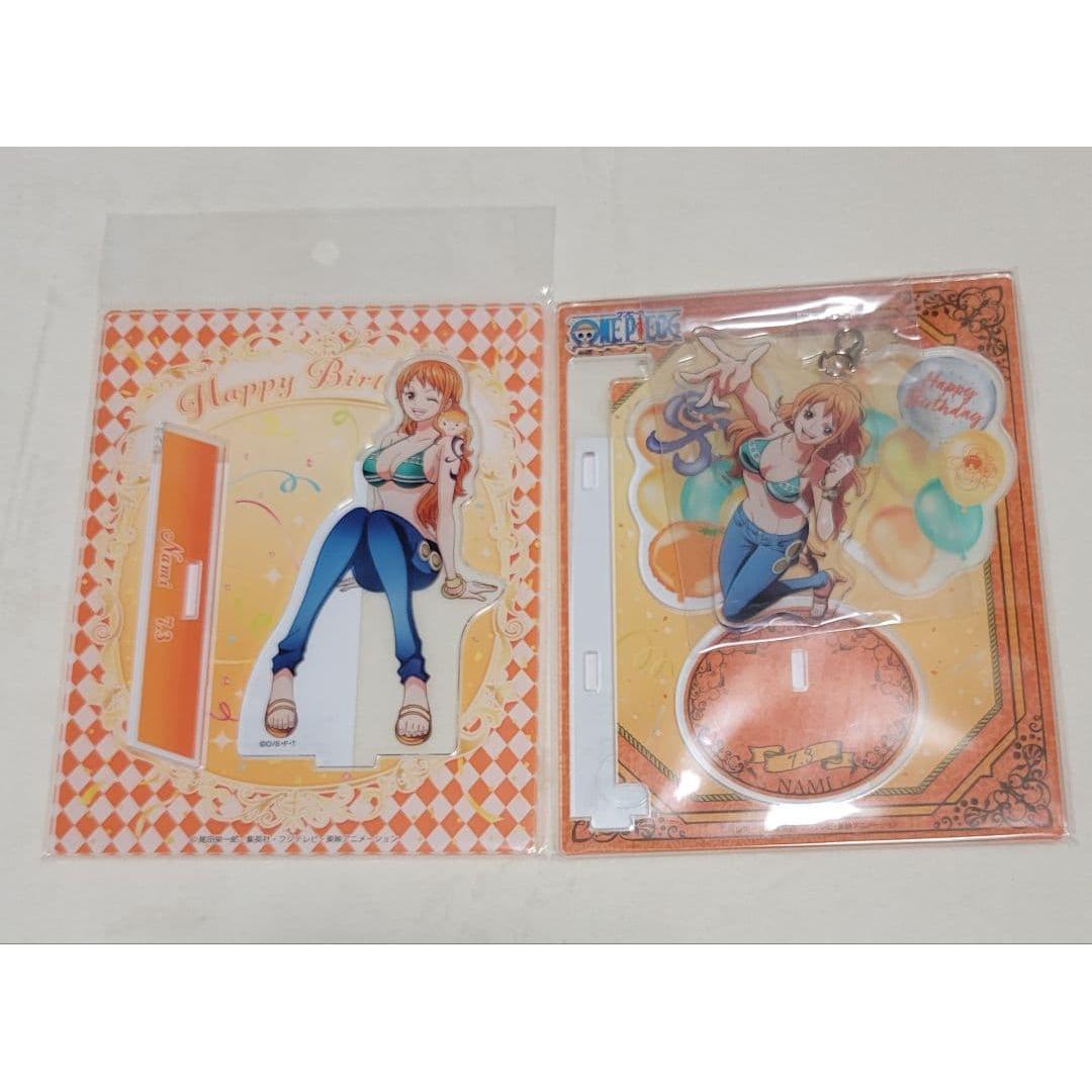 Used One Piece Nami Birthday Acrylic Stand Set