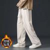 Corduroy pants men's spring and autumn loose straight wide-leg sweatpants men's trendy brand velvet sports casual trousers