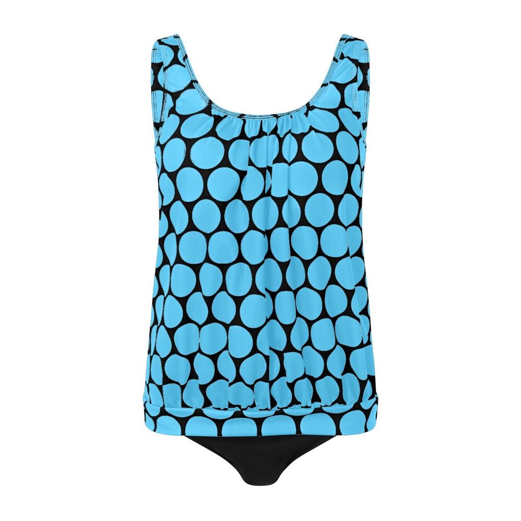 Women's Fashion Sexy Printed Racerback Vest Split Size Swimsuit