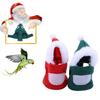 Bird Santa Claus Hoodie Funny Christmas Small Pet Costume Xmas Parrot Apparel