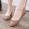 Women's Summer New Flat Sole Jelly Sandals Pointed Toe Hollow Out Shallow Slip On Injection Molding Beach Sandals Cave Shoes
