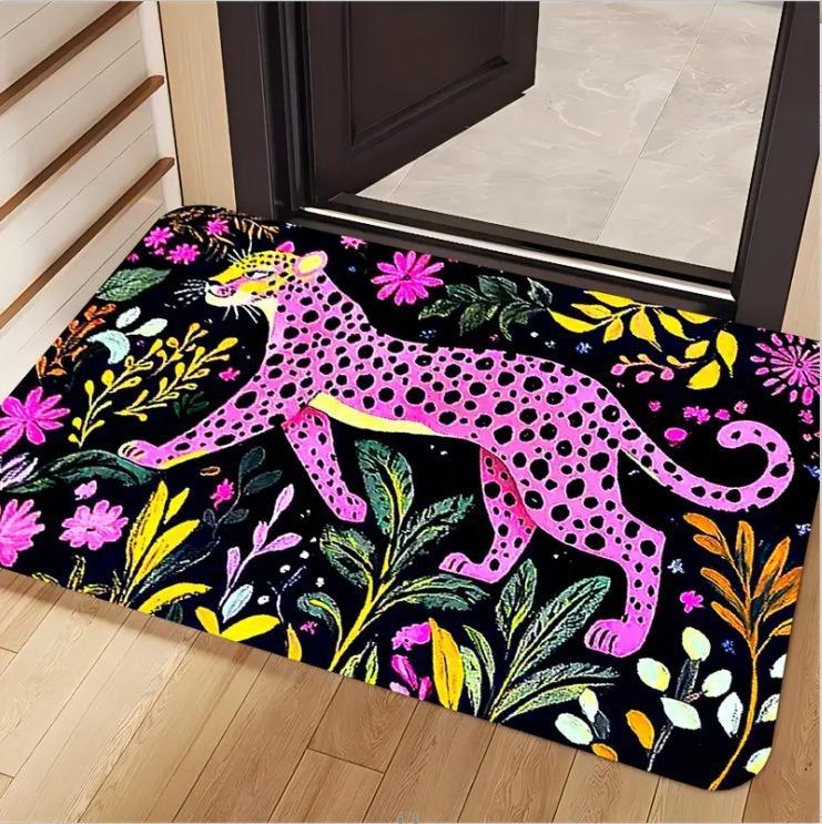 

American Retro Crystal Velvet Floor Mat, Bathroom Water-Absorbing And Dirt-Resistant Foot Mat, Non-Slip And Easy To Take Care Of Door Mat 60*90cm [dirty-resistanteasytoclean]