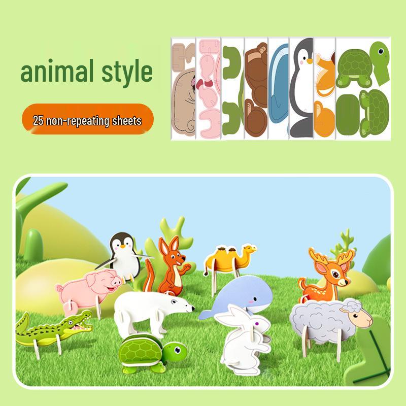 

3D Пазл-конструктор с животными и динозаврами для детей