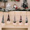 Hanging Gnome Christmas Ornament with LED Lights, Adorable Faceless Doll, Plush Gnome Santa Doll, Glowing Old Man Minifigure Tree Ornament (5pcs)