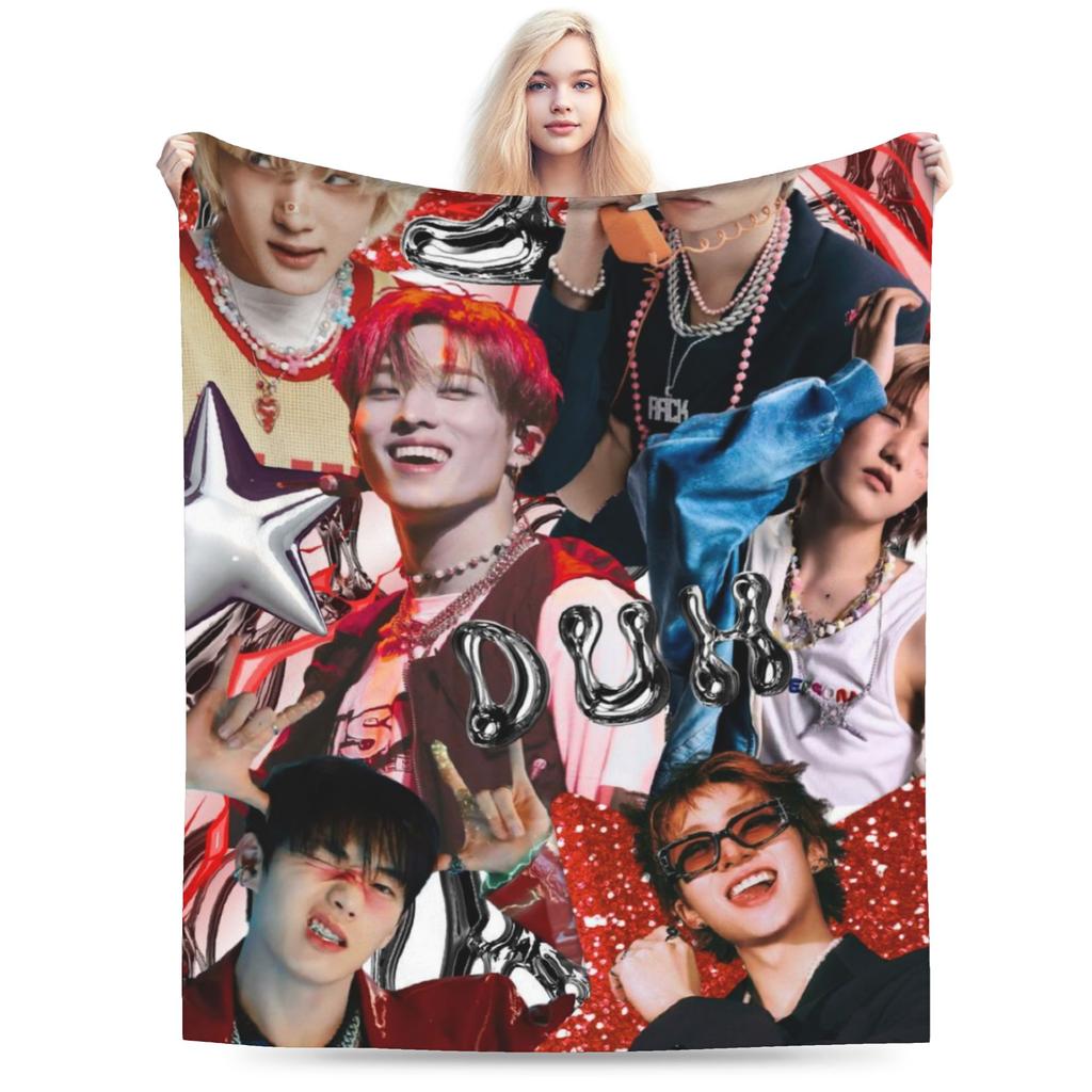 DUH! P1Harmony Kpop Music Album Blankets Lightweight Thin Flannel Comfortable Gift  Throw Blankets Bedspreads